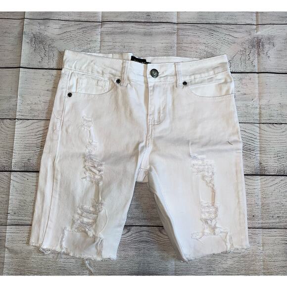 Distressed Burmuda Shorts- Size 7/8 - Picture 3 of 4